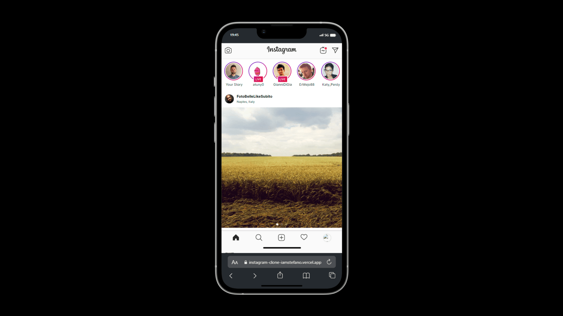 ✹ INSTAGRAM CLONEproject image